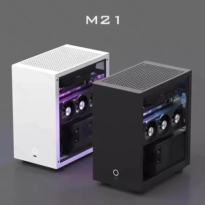 GEEEK M21 M31 Mini ITX Case 120mm Water Cooling Half Height GPU 1U PSU