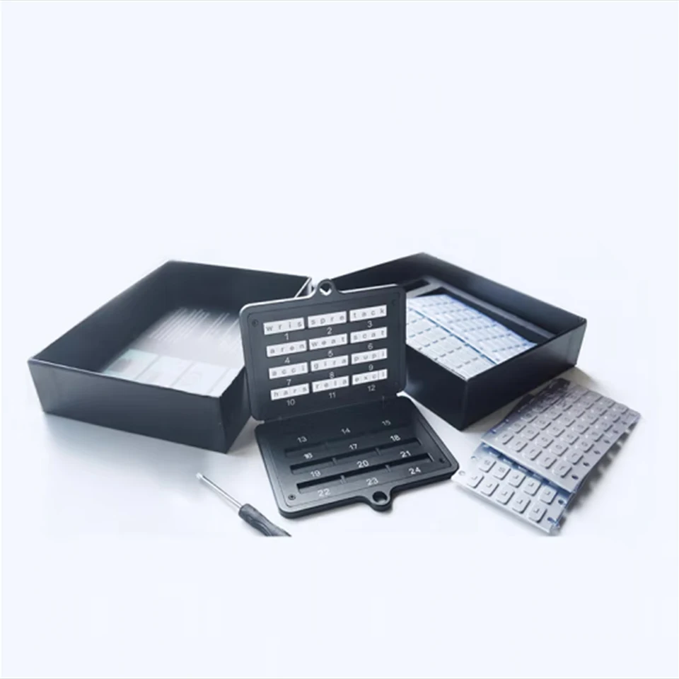 ELLIPAL Crypto Seed Phrase Storage Acier Inoxydable 316 - Coffre Mots De Passe 24 Mots Avec Verrou Pour Ledger Trezor