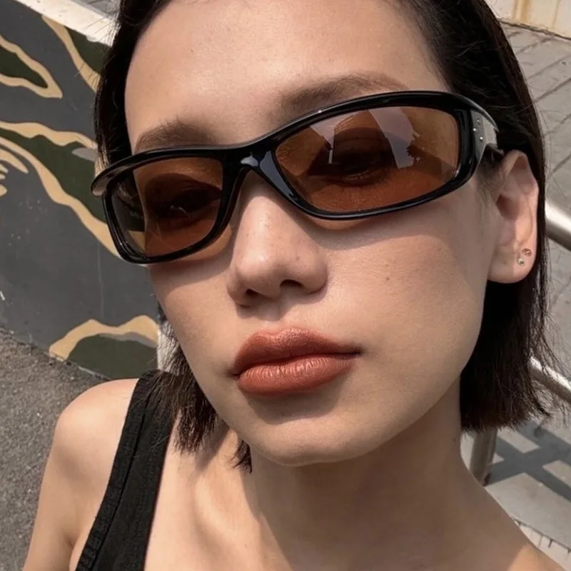 

Retro Y2K Candy Color Cat Eye Sunglasses Women Fashion Rivets Outdoor Sports Punk Men Trending Driving Glasses Cycling Eyewear