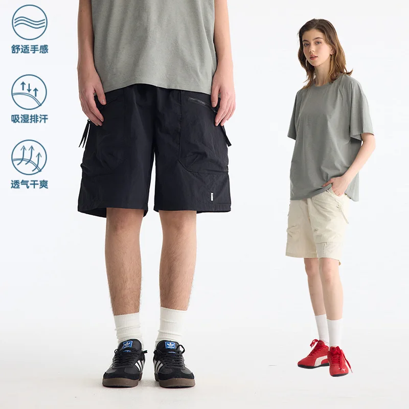 春夏新作アメリカンスタイル作業服通気性速乾ストレートジッパーカジュアルショーツユニセックスルーズ5点ショーツTFXL