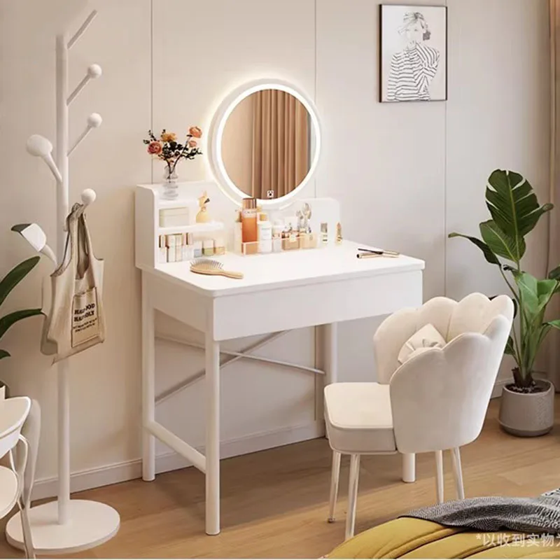 Women Coffee Vanity Table Modern Drawers Storage Makeup Mirror Dressing Table Accessories Computer Penteadeira Home Furniture