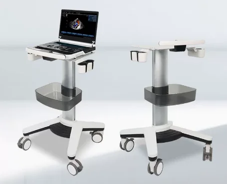 Aluminum Alloy Medical Trolley, B-type Bypass Portable Cart for High-Frequency Electric Knife & Ultrasonic Device