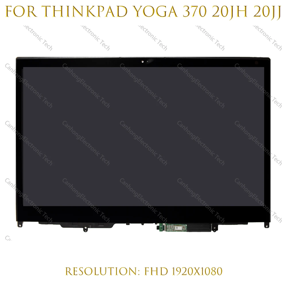 13.3 FHD For Lenovo Thinkpad Yoga 370 FHD LCD Display Touch Screen Glass Assembly Frame 01HW909 01HW910 SD10M34076 SD10M34078