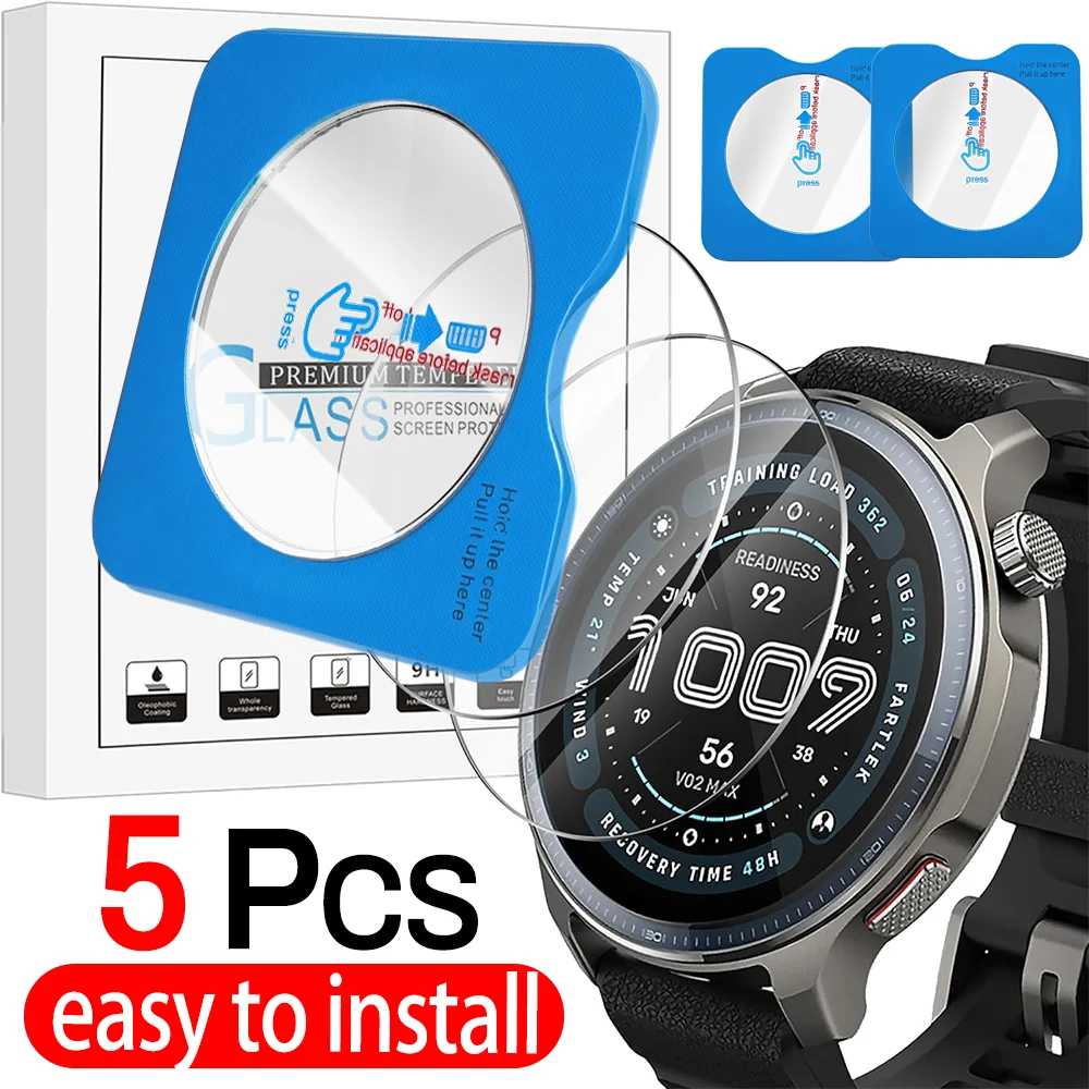 

1-5 шт. закаленное стекло для Amazfit Balance 2, простая установка, защитные пленки Ultra HD для экрана, взрывозащищенная пленка, пленки против царапин