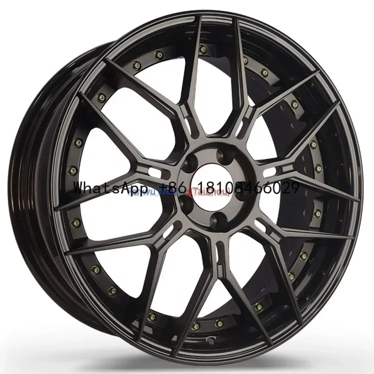 

FF 6061-T6 20 inch 2pc black 18 19 21 22 inch Aluminum 2 piece Forged Alloy Passenger car Wheels