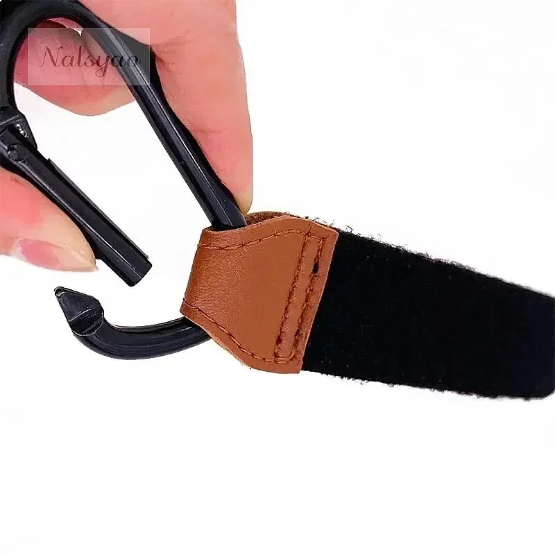 Stroller Hooks Baby Diaper Bag Hook PU Leather Adjustable Pram Organizer Multi-function Strong Bearing High Quality