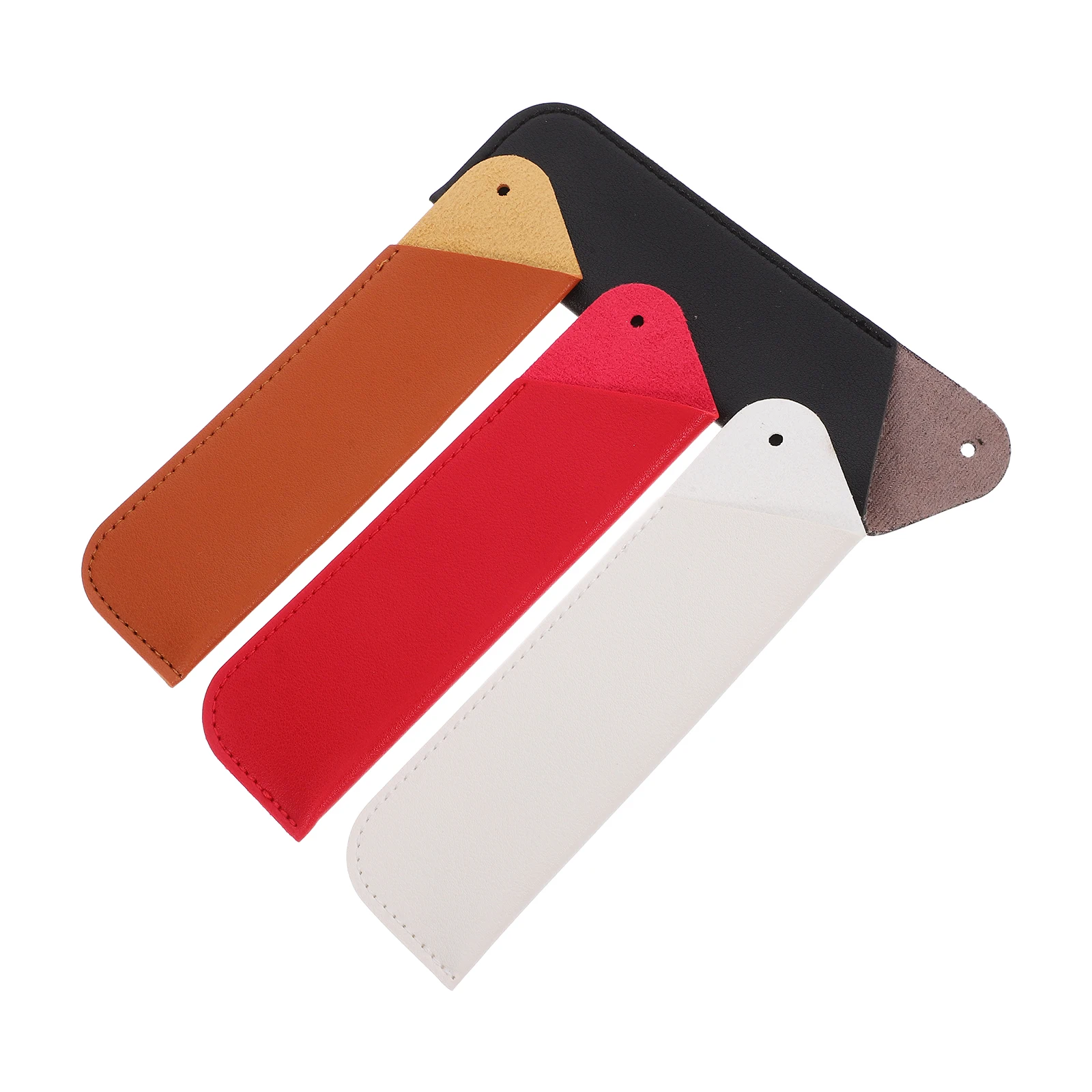 

4Pcs Pencil Bag PU Multi-Function Protective Pencil Pouch Portable Large Capacity Pen Storage Stationery Holder