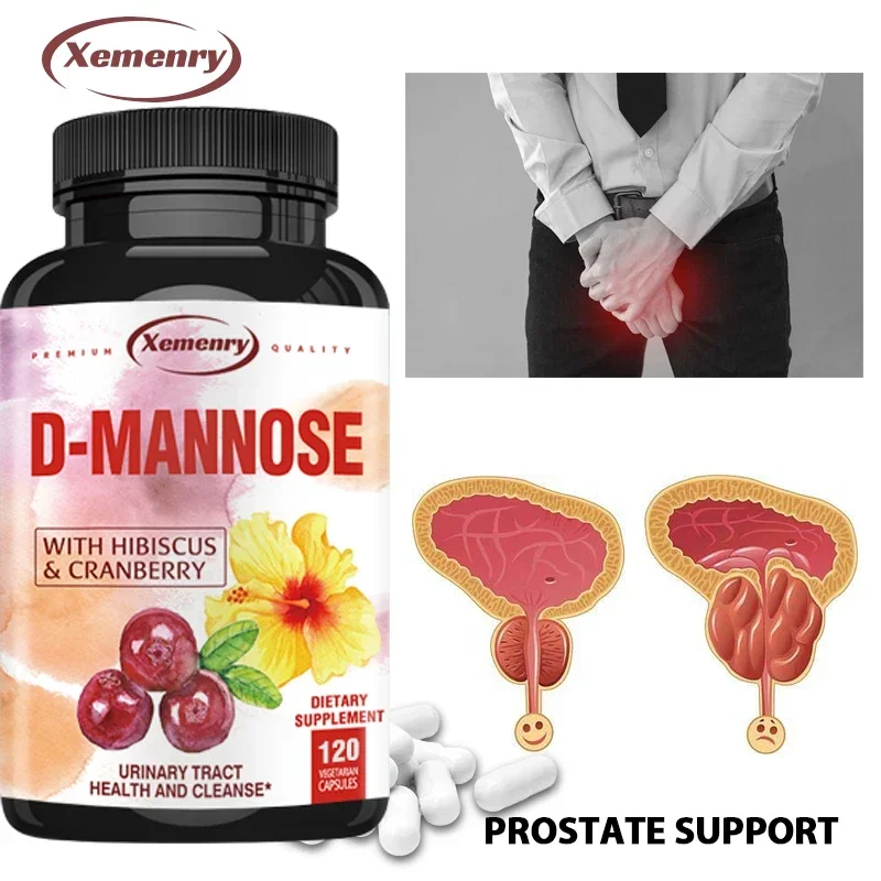 Xemenry Mannose Urinary Tract Health Formula Organic Cranberry Fruit Powder and Hibiscus Healthy Bladder, Fast Detoxification