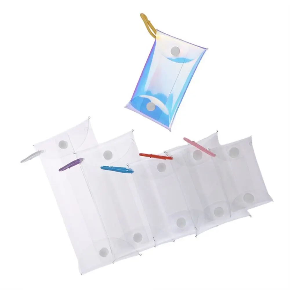 กระเป๋าสตางค์พีวีซีใสพร้อมหัวเข็มขัดกระเป๋ากลางแจ้งหลายขนาดกันน้ำกระเป๋าสตางค์ใส่บัตร