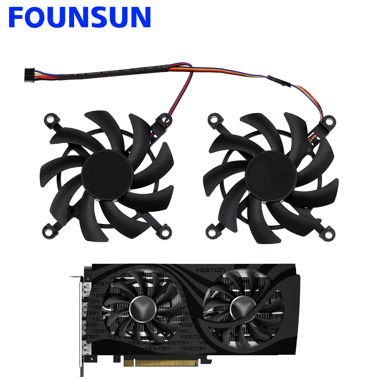 New 85MM 12V Video Card Cooling Fan For YESTON RTX 3050 3060 3060 Ti RX 6500 6600 6600 XT GAGE Graphics Card Cooler fan