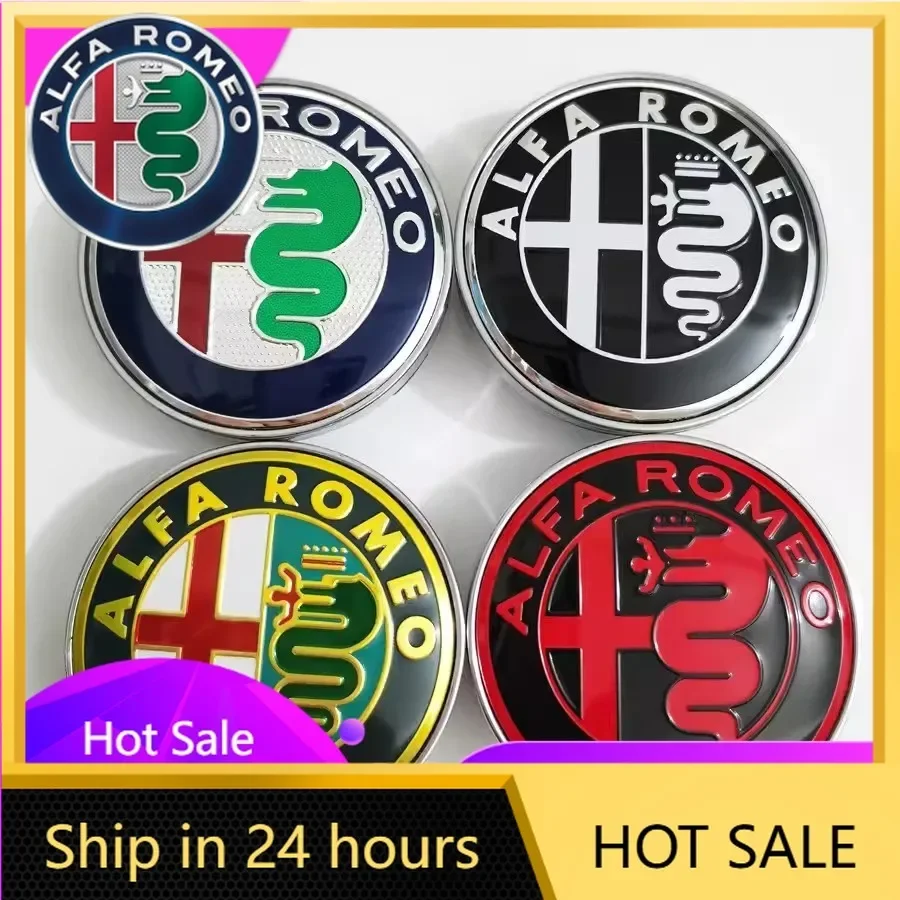 

Наклейки на колеса для Alfa Romeo, 4 шт., колпачки для центральных отверстий колесных дисков для Alfa Romeo Giulia, Stelvio, Giulietta, 156, 159, 147, Mito, Tonale