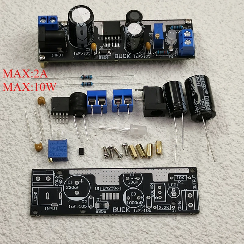Step-down einstellbares DC-DC-Netzteil LM2596S Elektronisches DIY-Kit Technische Praxis Schweißen MAX Strom 2A MAX Leistung 10W