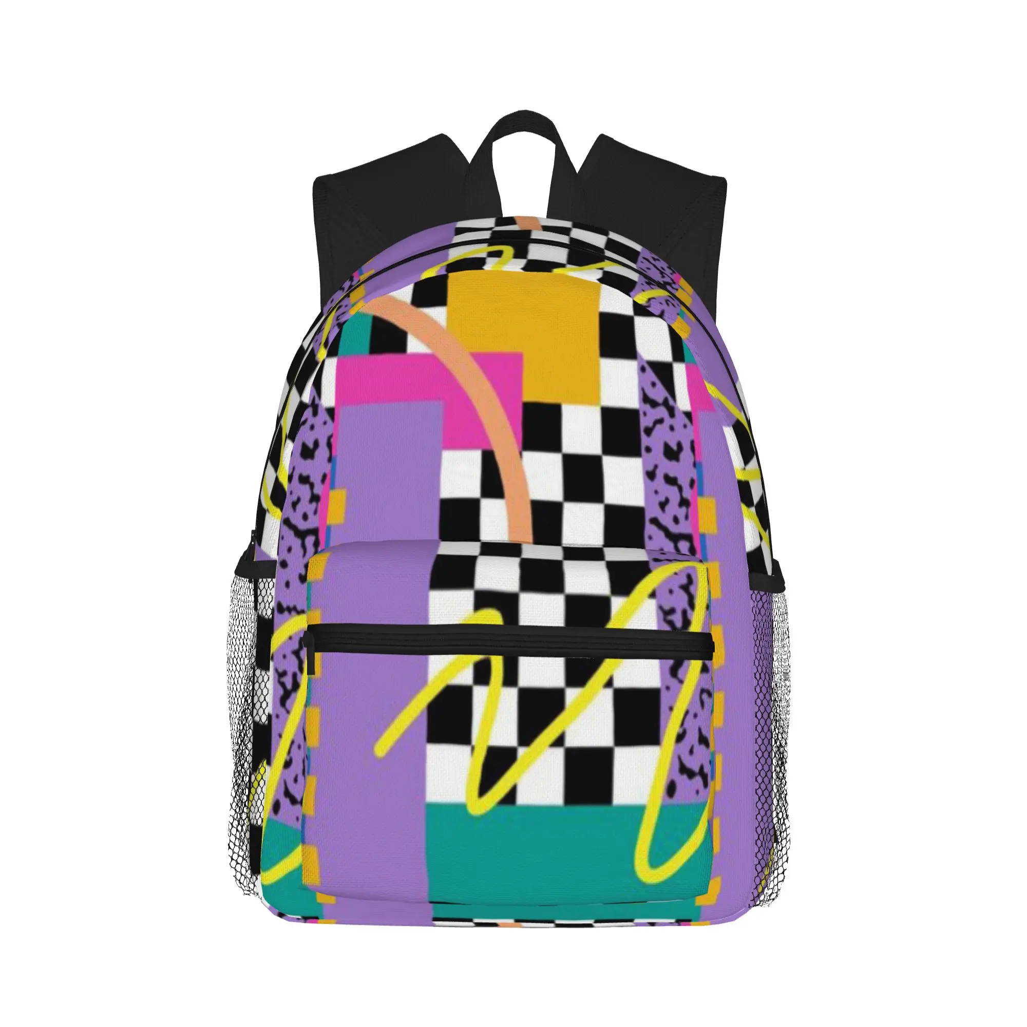 Memphis Pattern 34 - Retro 90s   80s  Casual Backpack for Students and Adults Female bags