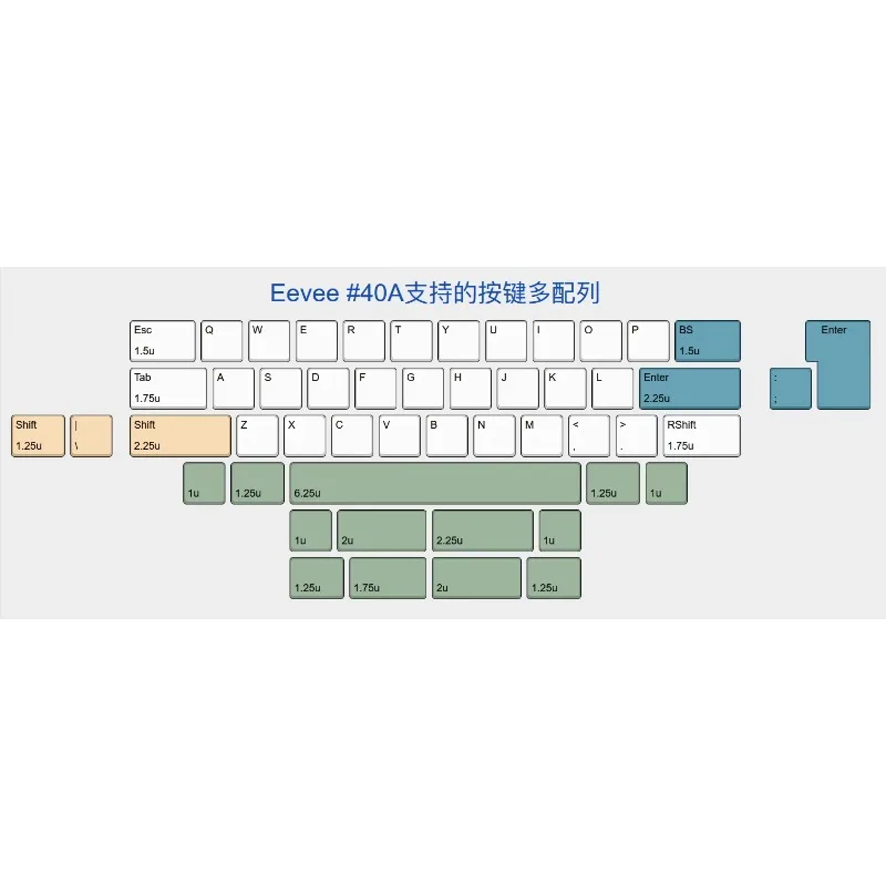 Suitable for Eevee #40A/B series capacitance keyboard PCB Bluetooth wireless dual-mode, customized DIY use