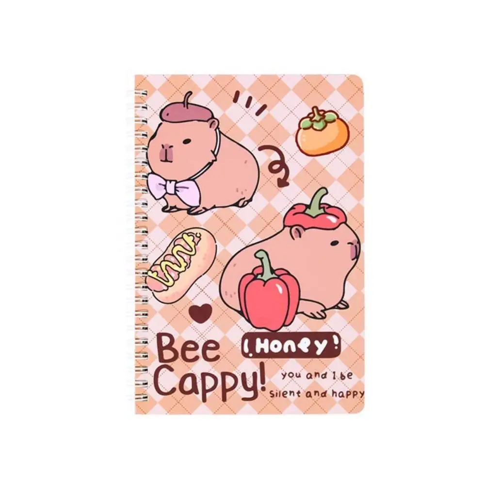 Blocco note A5 Capybara Notebook Capybara Note giornaliere Notebook a spirale Kawaii Cartoon Piccolo blocco note Diario dello studente