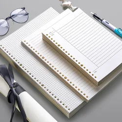 60 Sheets Loose Leaf Notebook Refill Spiral Binder 26 Holes Diary Planner A4 A5 B5 Grid Cornell Line Inner Core Paper Stationery