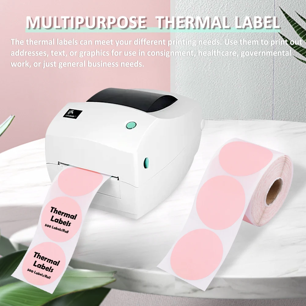 Impresora de etiquetas de papel impermeable a prueba de aceite, 500 piezas, 50mm, multiusos, frascos de botellas, impresión en blanco, etiqueta térmica, clasificación de letreros