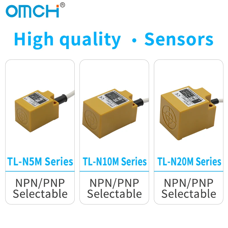 OMCH TL-N5ME1 TL-N10ME1 TL-N20ME1 เซ็นเซอร์สแควร์ NPN PNP NO NC เซ็นเซอร์ตําแหน่ง INDUCTIVE Proximity Switch Sensor