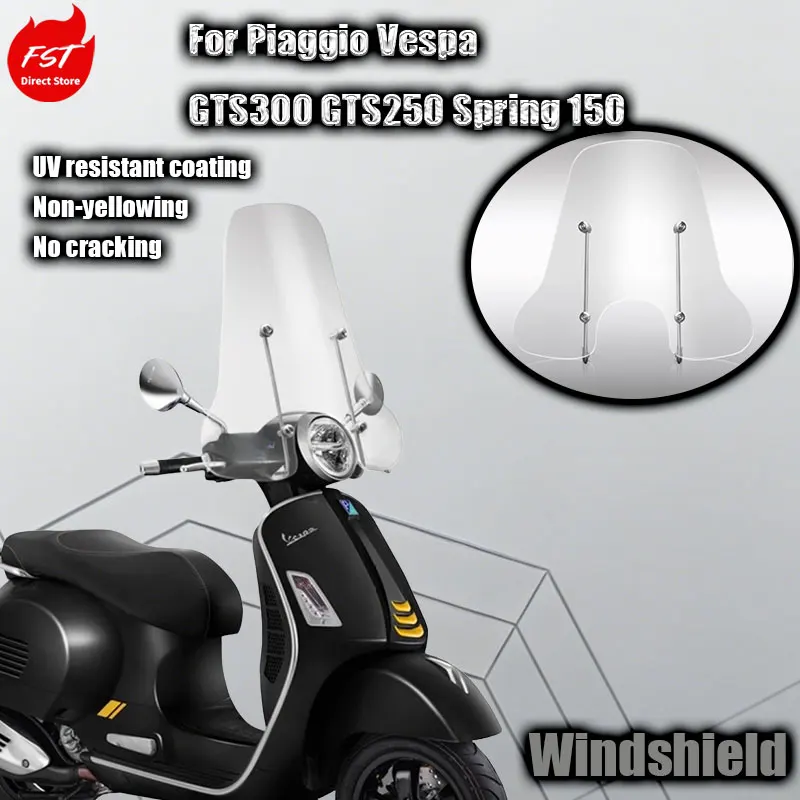 

For Piaggio Vespa GTS300 GTS250 Spring 150 Handguard Edition with heightened thickened and widened windshield design
