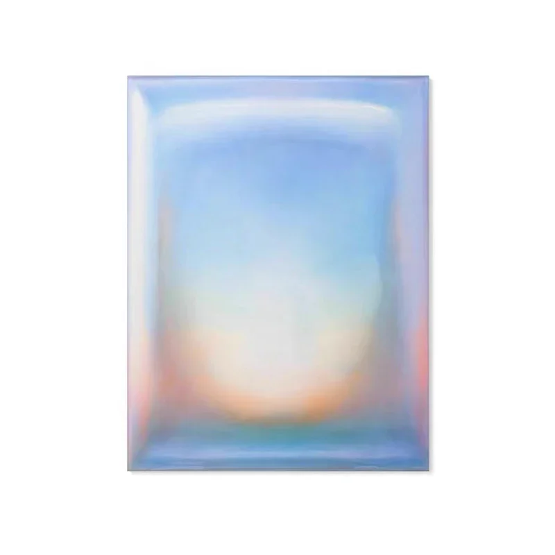 Hand-painted art gradual change color large color dopamine oil painting living room decorative painting