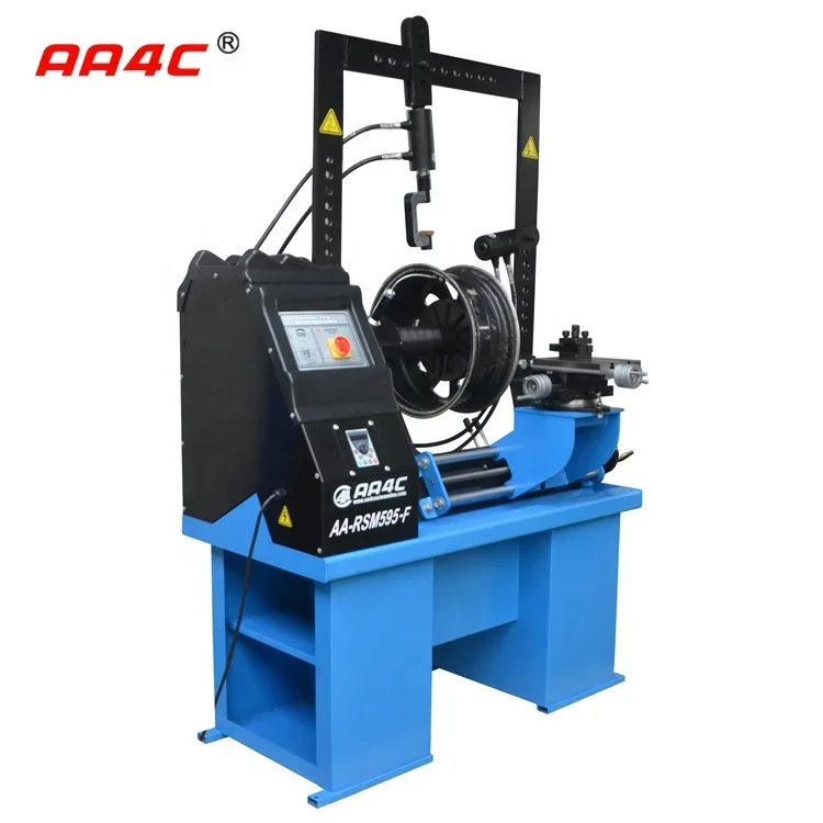 AA4C full automatic rim repair  machine alloy wheel processing machine with full teeth dual cylinder jack AA-RSM595-F