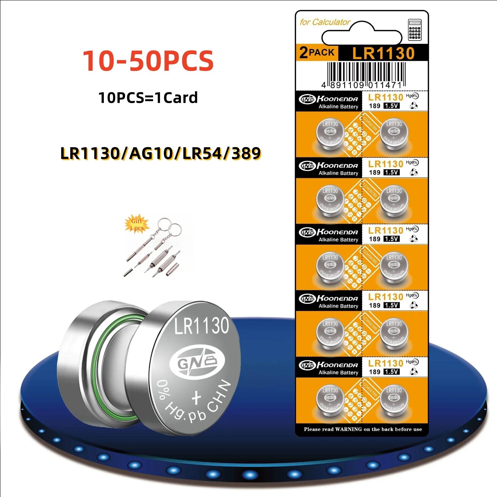 10-50pcs AG10 LR1130 Button Battery LR 1130 SR1130 389A LR54 L1131 For Alkaline Battery Watch Flashlight Calendar Toys1.55V