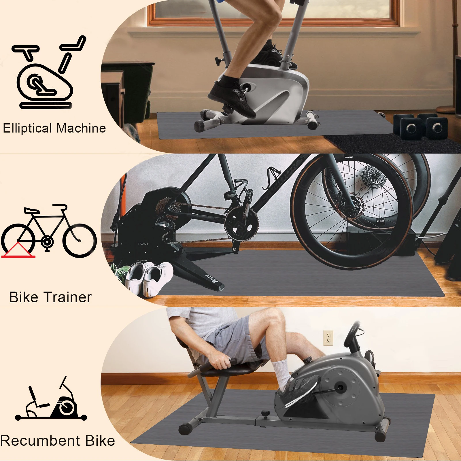 حصيرة ركوب الدراجات، حصيرة زخرفية من مادة EVA، معدات رياضية، حصيرة أرضية مضادة للانزلاق، حصيرة مخصصة ذاتية اللصق #4