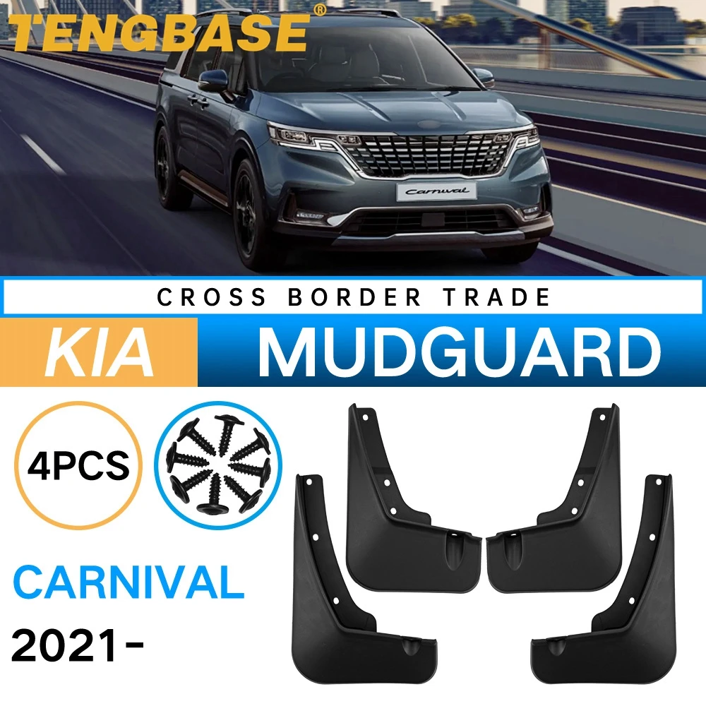 

4PCS Mud For Kia Carnival KA4 2021 2022 2023 2024 Grand Carnival Accessorie Mud Mudflaps Splash Guards Auto MudGuards Fende Part