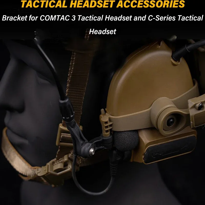 Tactical Helmet Rails Military Headset Rail Mount for TAC3/C Series Headset Bracket Adapter Fit OPS Core ARC M-LOK Helmet