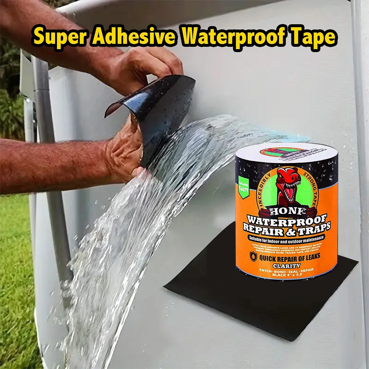 Ruban d'étanchéité à forte fuite, tente d'anneau de natation à haute résistance, réparation rapide des tuyaux d'eau, ruban adhésif étanche