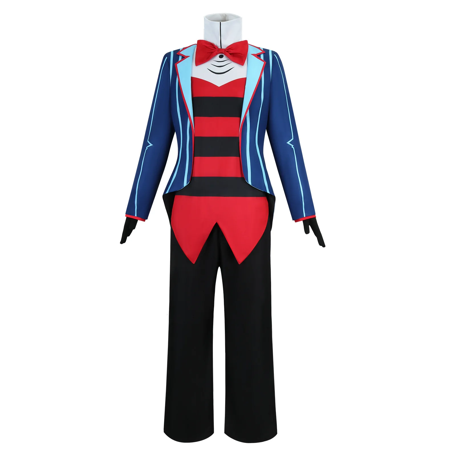 Hazbin Cosplay Hotel Vox Cosplay Costume Uniform Coat Pants Outfit Men Halloween Carnival Blue Red Suit Role Playing Cosplay