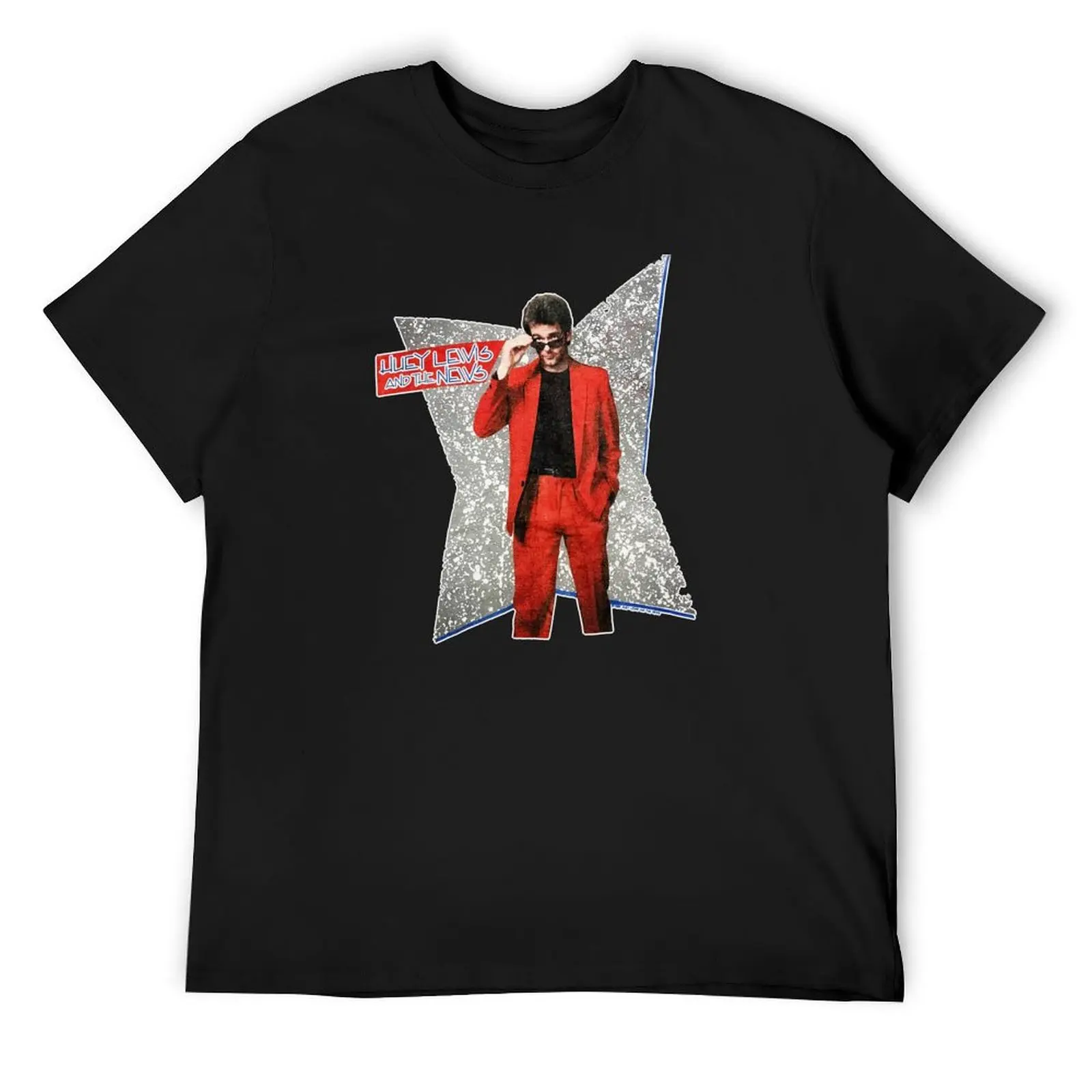 

huey lewis T-Shirt sweat cotton man t-shirts T-shirts oversize mens graphic t-shirts funny