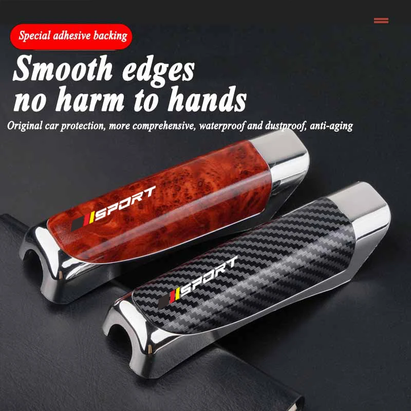 1 PC Car Handbrake Grip Handbrake Protective Cover Durable Car Accessories Hand Guard Case Carbon Fiber Plastic Universal