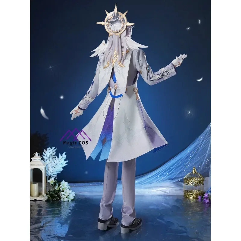 High-Quality Fabric Sunday Cosplay Costume Game Honkai Star Rail Mr. Sunday Outfits Wig Handmade Prop Anime Role Play Suits