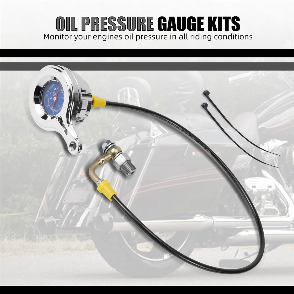 Für Harley Street Glide FLHX / Special Road King FLHR 2017-2024 M8 Öldruckmesser-Kits Electra Glide Tri Glide Ultra Limited – Detail 8