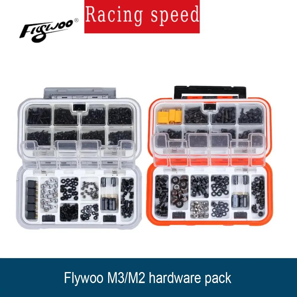 Flywoo M3/M2 hardware pack meet all fpv building Motor Nut Screw Capacitor Nylon GasketRubber Damping Ring/for FPV Drone