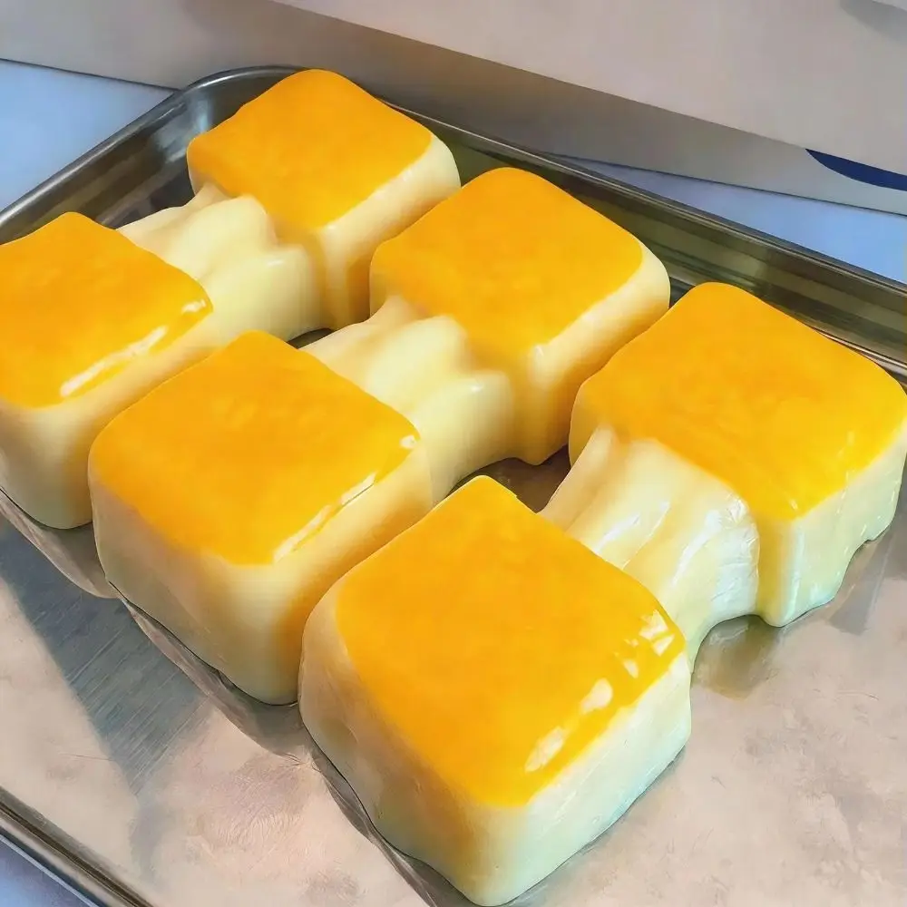 Simulated Yellow Rice Cake Squeeze Sensory Stretch Rice Cake Squeezing Elastic Relax Gift Slow Rebound Squeeze Children