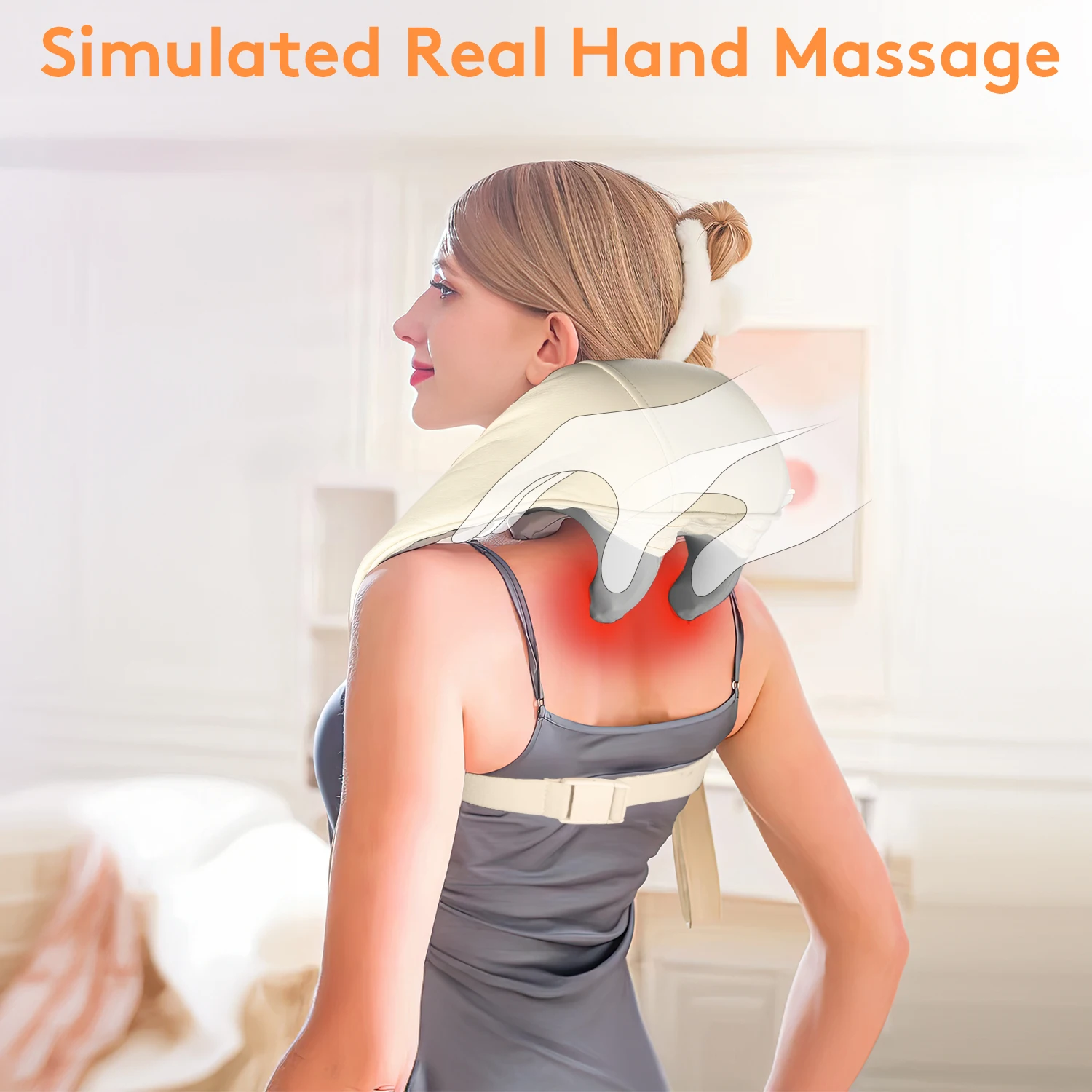 Electric 8D Neck and Shoulder Wireless Massage for shoulders and neck BLDC Motor Cervical Back Muscle Relaxing Massage Shawl