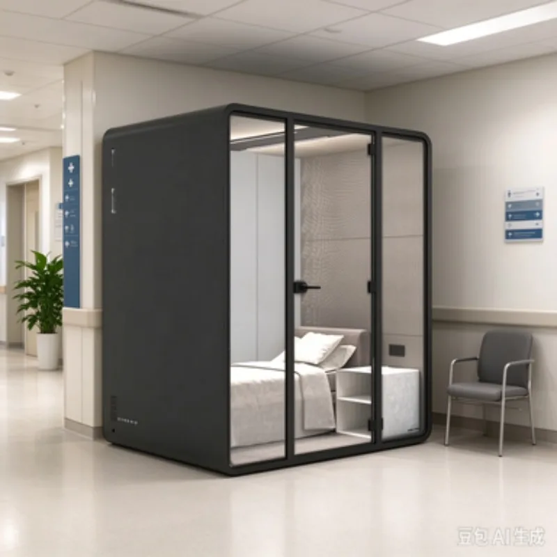 Mobile Rectangular Soundproof Room Silent Booth Phone Booth Office Meeting Room Live Streaming Recording Studio Silent Cabin