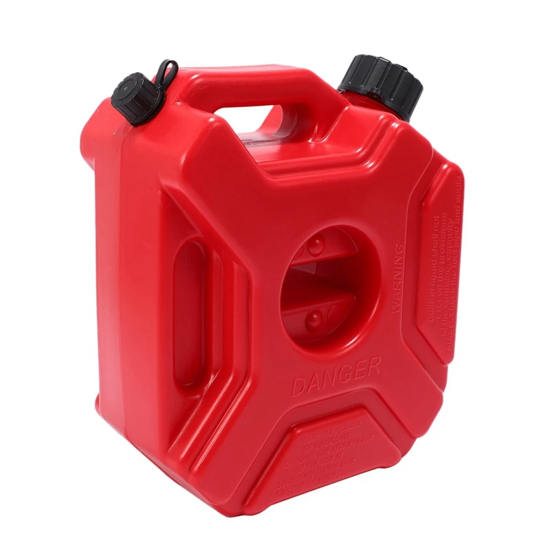 2X Motorcycle Red 3L Backup Fuel Tank Plastic Petrol Car Spare Container Petrol Tanks Canister ATV UTV