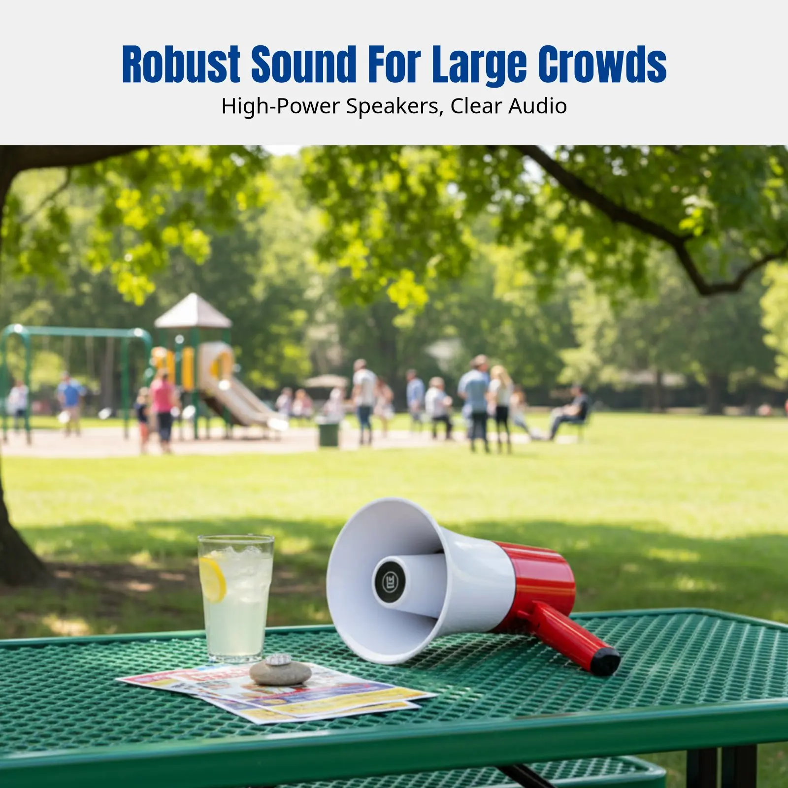 Handheld Bluetooth Megaphone Speaker, Rechargeable Loudspeaker, Outdoor Recording, Multi-Mode Amplifier for Street Promotion