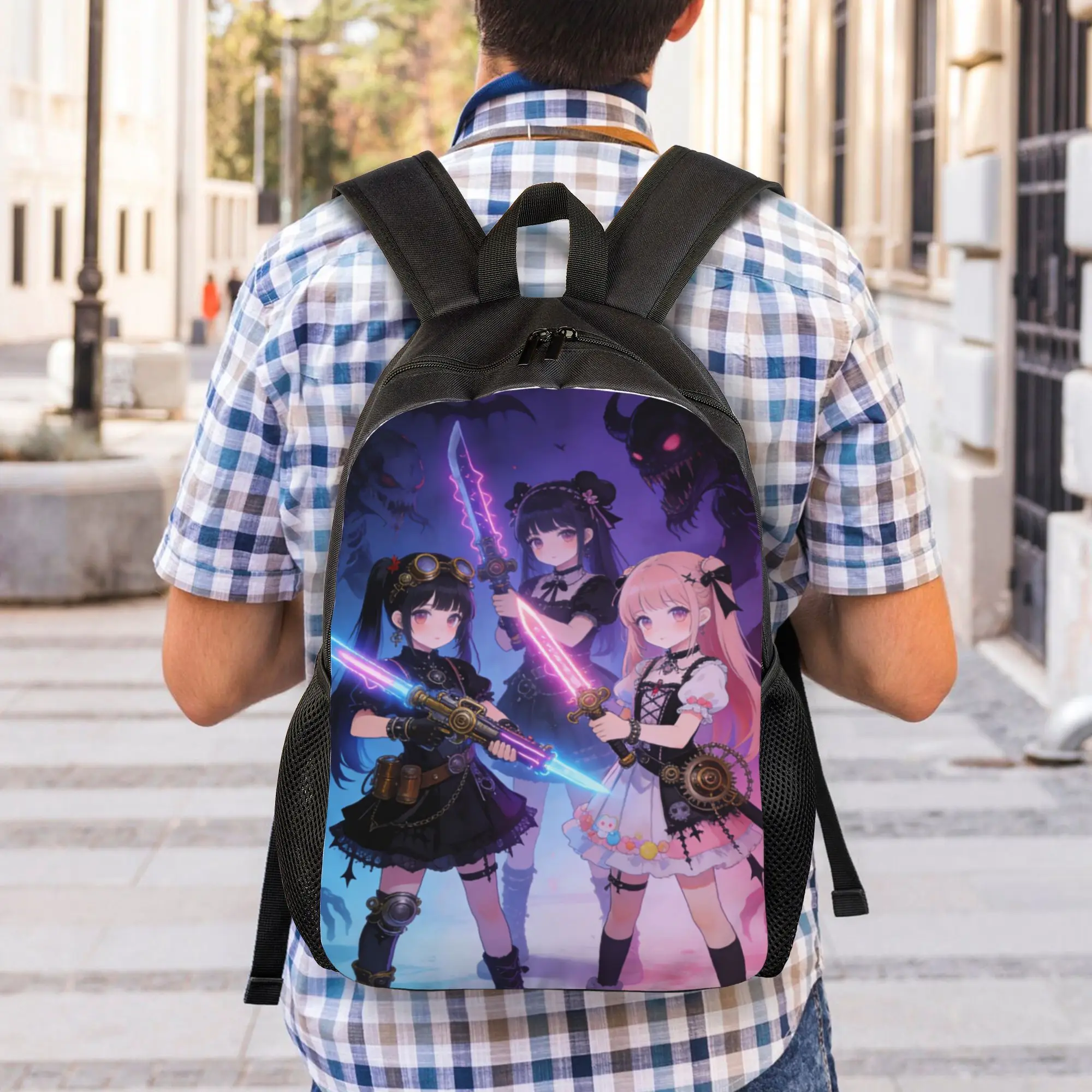 Back to school season Light K POP 8 Rucksack  Girl Boy Storage Bag Backpack