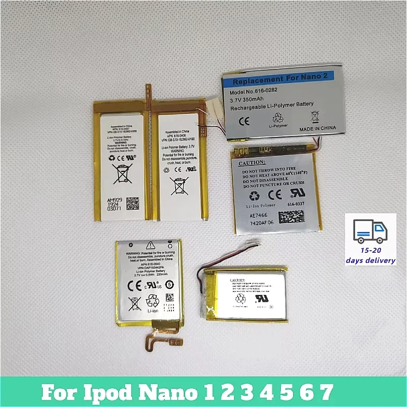 Replacement Battery for iPod Nano 1st,2nd,3rd,4th,5th,6th,7th Gen - Fast Shipping - High Capacity Long Endurance