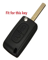 Flip Fob folding Remote Silicon Key Case For Peugeot 306 407 807 Partner Citroen C2 C3 C4 C6 Berlingo Remote fob Case 2 Button