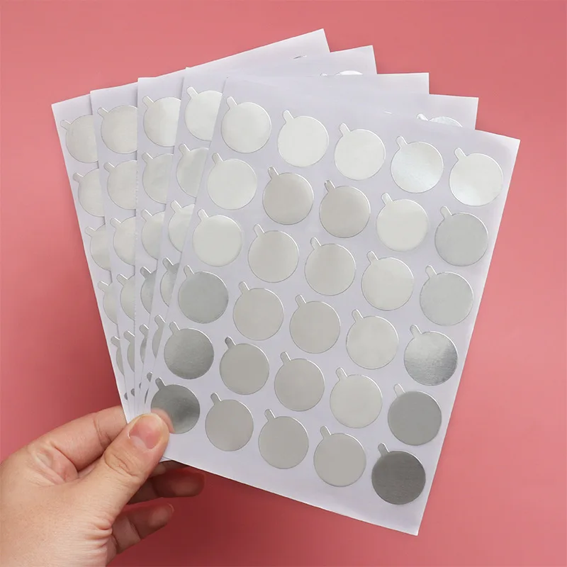 300Pcs Disposable Eyelash Glue Holder Foil Pallet Eyelash Extension Glue Pads Lashes Stickers Stand on Jade Stone