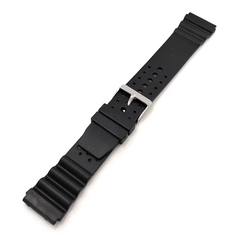 18mm 20mm 22mm Universal Black Sports waterproof Silicone rubber PU watch strap For Casio Electronic Wristwatch Bracelet