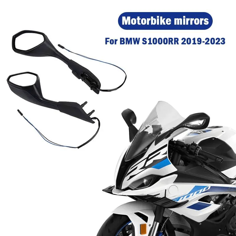 

For BMW S1000RR S1000 RR M1000 RR 2019-2023 Motorcycle Rearview Mirrors With LED Turn Signals Light Rear View Side Mirror