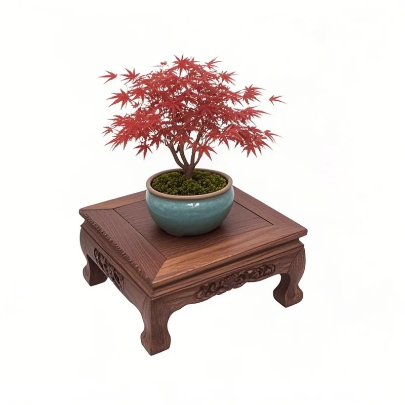 

Wooden Flower Pot Stand Garden Decorations Pot Holder For Plants Coffee Tea Sets Pedestal Bonsai Tray Plant Saucer Flower Rack