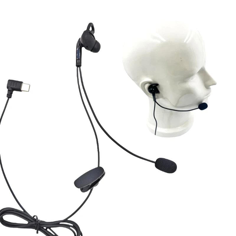 【AD】1Pcs For V6 Pro V4C Plus Q8 F6 V7 Judge Ear Intercom Headset Type-C USB-C Interface Referee Portable In-Ear Earphones