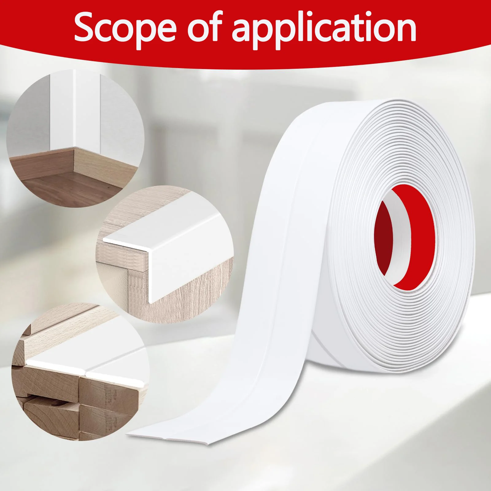 3-Meter Wall Corner Anti-Collision Protection Strip, Edge Trimming Cabinet Door Frame Wrapping Strip, DIY Can Be Cut